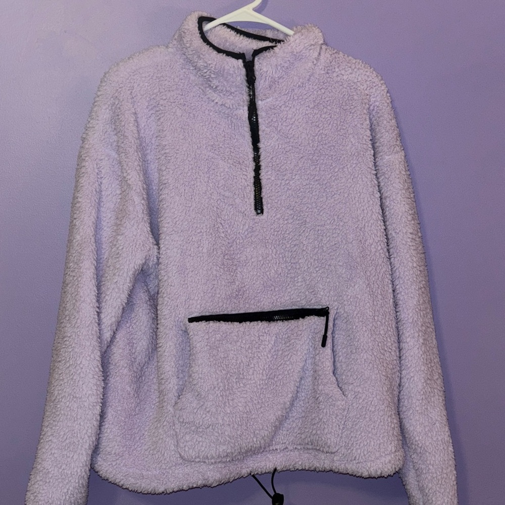 No Boundaries Light Purple Sherpa Hoodie
